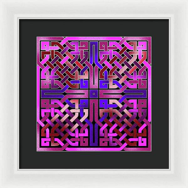 Pink Celtic Knot Square - Framed Print