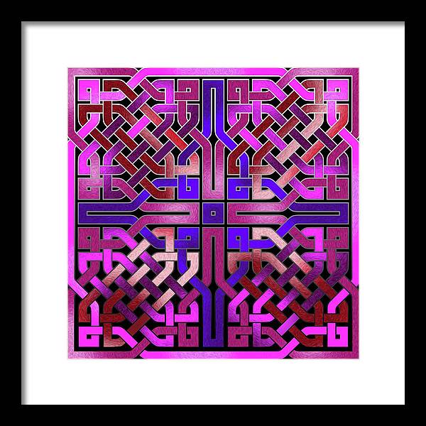 Pink Celtic Knot Square - Framed Print