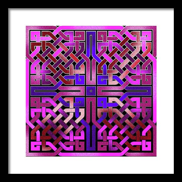 Pink Celtic Knot Square - Framed Print