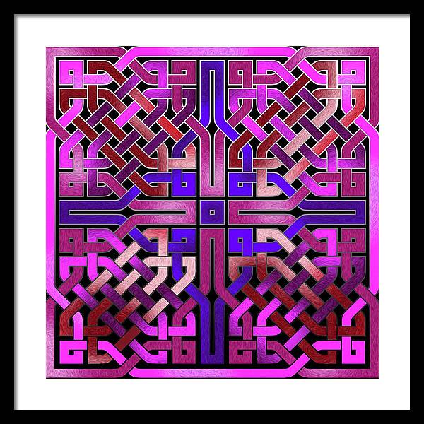 Pink Celtic Knot Square - Framed Print