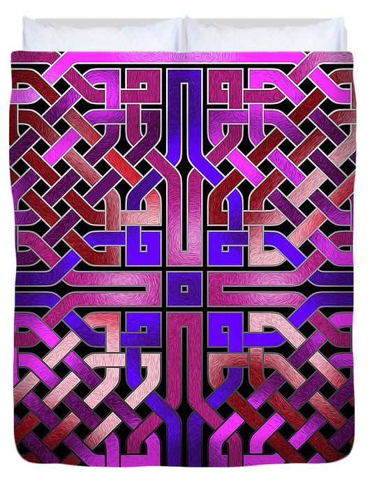 Pink Celtic Knot Square - Duvet Cover