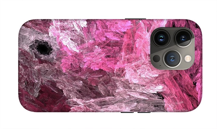 Pink Crystal Fractal - Phone Case