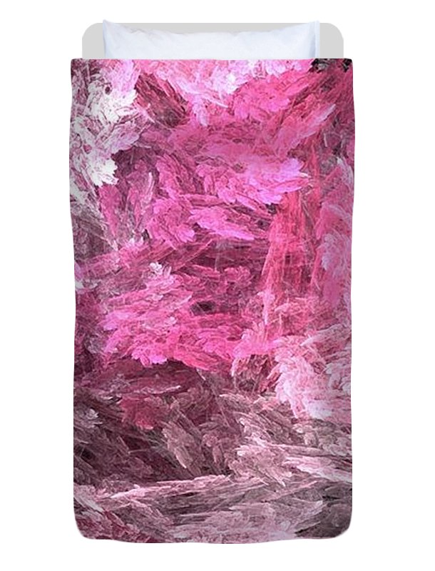 Pink Crystal Fractal - Duvet Cover