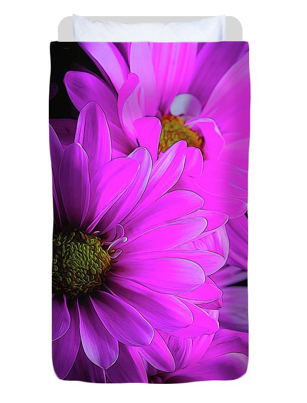 Pink Daisies - Duvet Cover