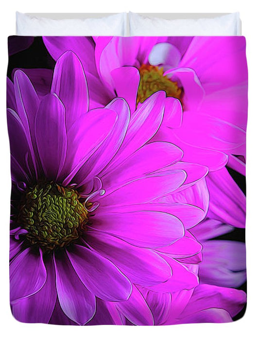 Pink Daisies - Duvet Cover