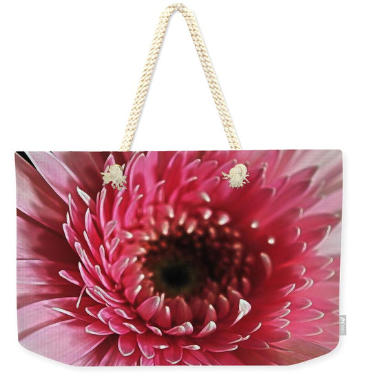 Pink Daisy Close Up - Weekender Tote Bag
