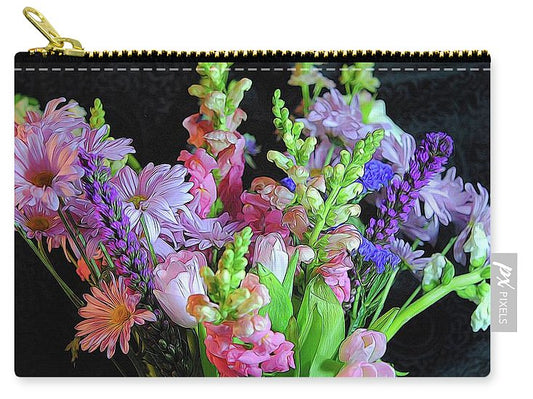 Pink Flower Bouquet - Carry-All Pouch