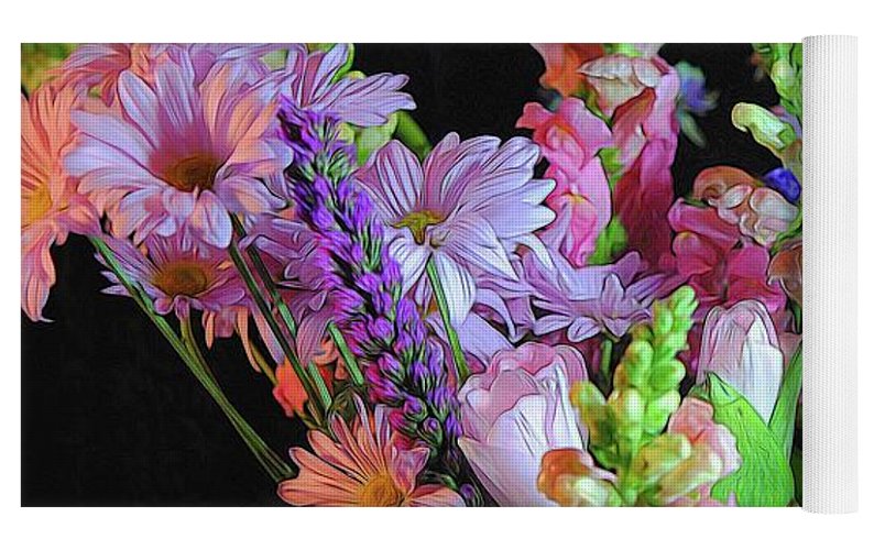 Pink Flower Bouquet - Yoga Mat