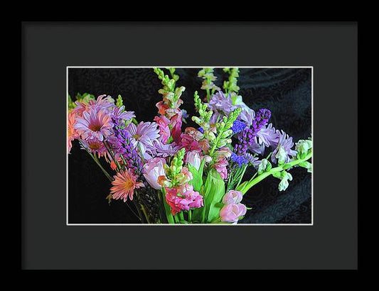 Pink Flower Bouquet - Framed Print