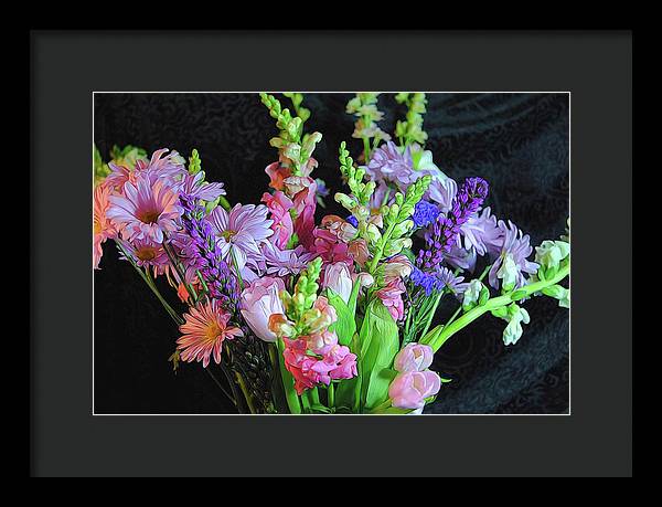 Pink Flower Bouquet - Framed Print