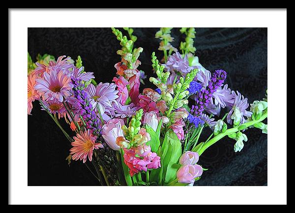 Pink Flower Bouquet - Framed Print