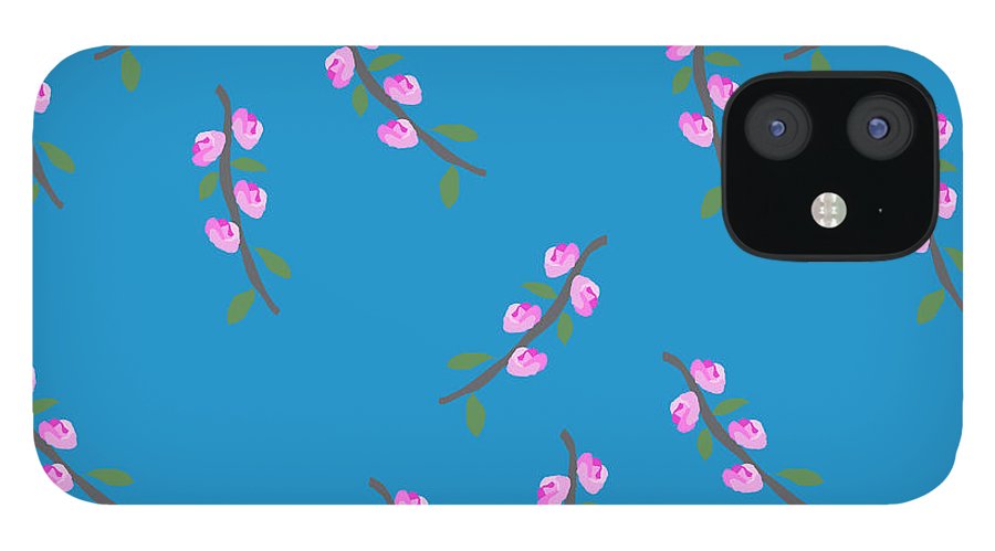 Pink Flower Branches Pattern - Phone Case