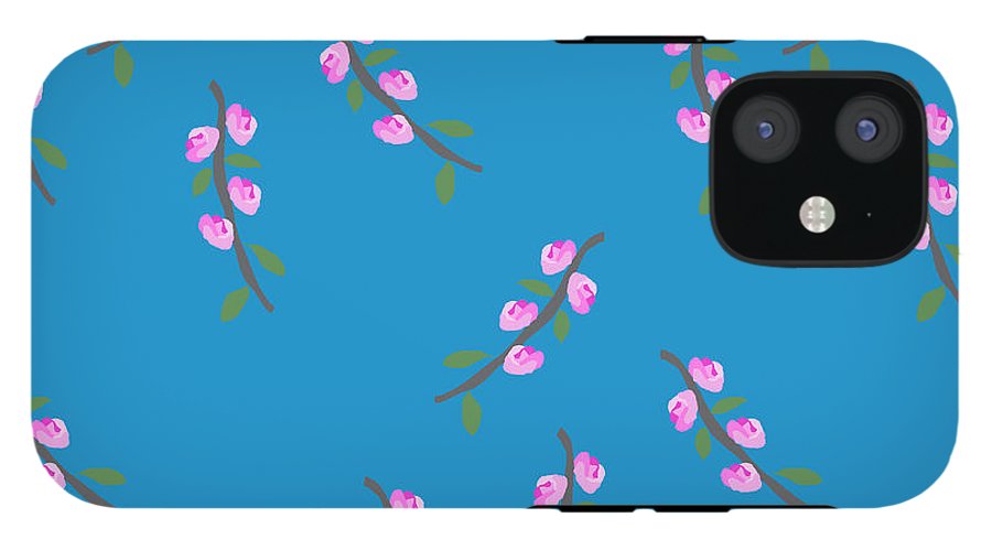 Pink Flower Branches Pattern - Phone Case