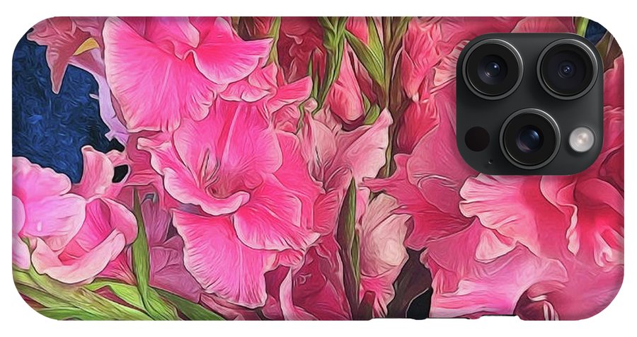 Pink Gladiolas - Phone Case