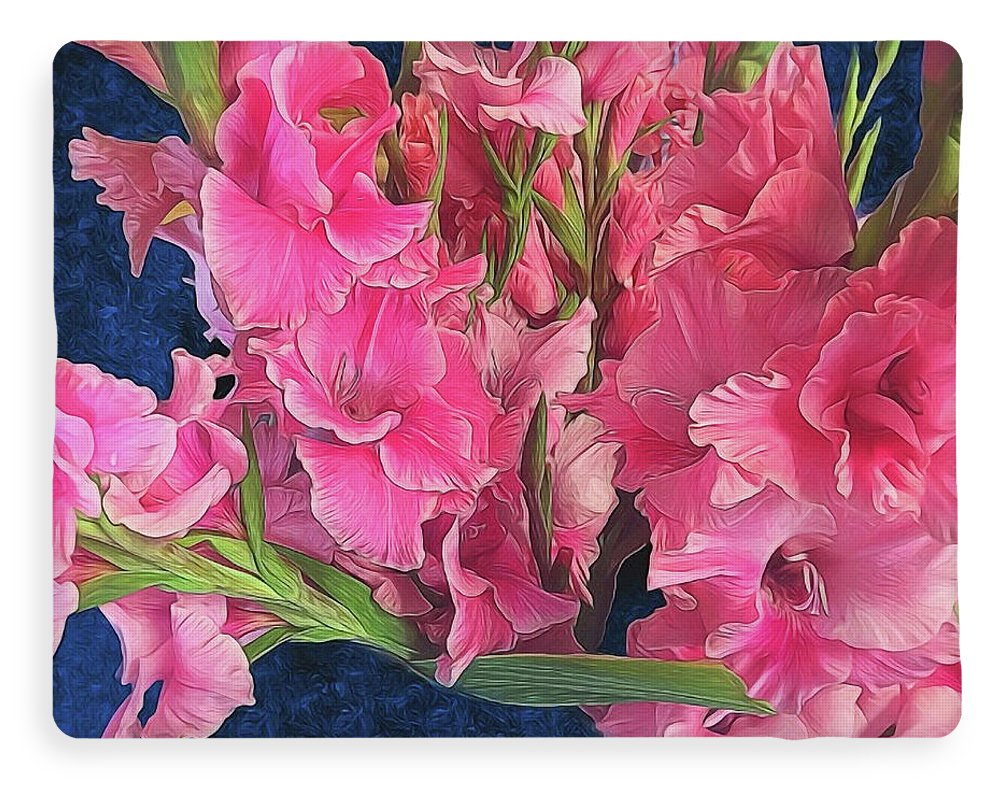 Pink Gladiolas - Blanket