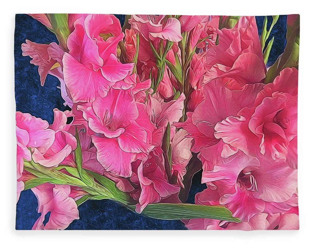 Pink Gladiolas - Blanket