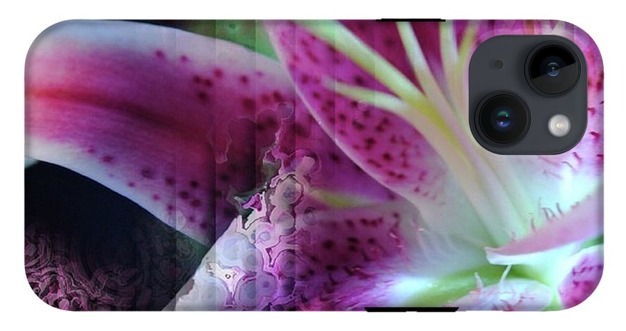 Pink Lily Abstract - Phone Case