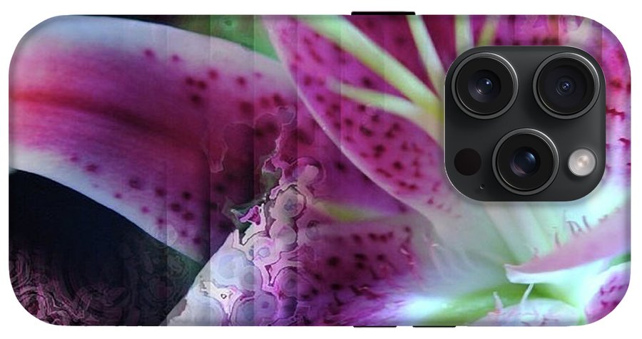 Pink Lily Abstract - Phone Case