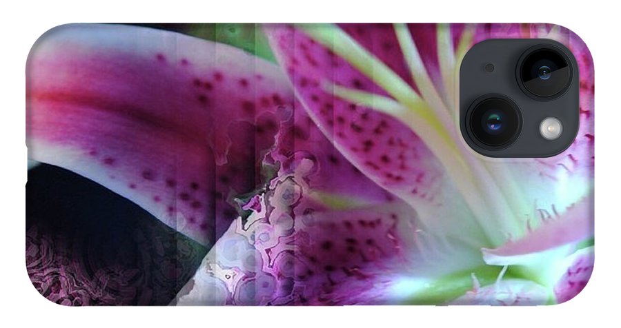 Pink Lily Abstract - Phone Case