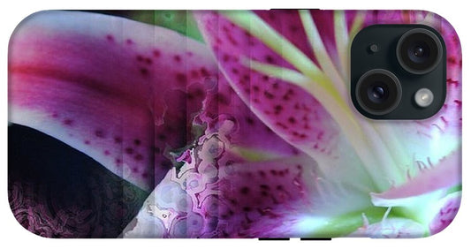 Pink Lily Abstract - Phone Case