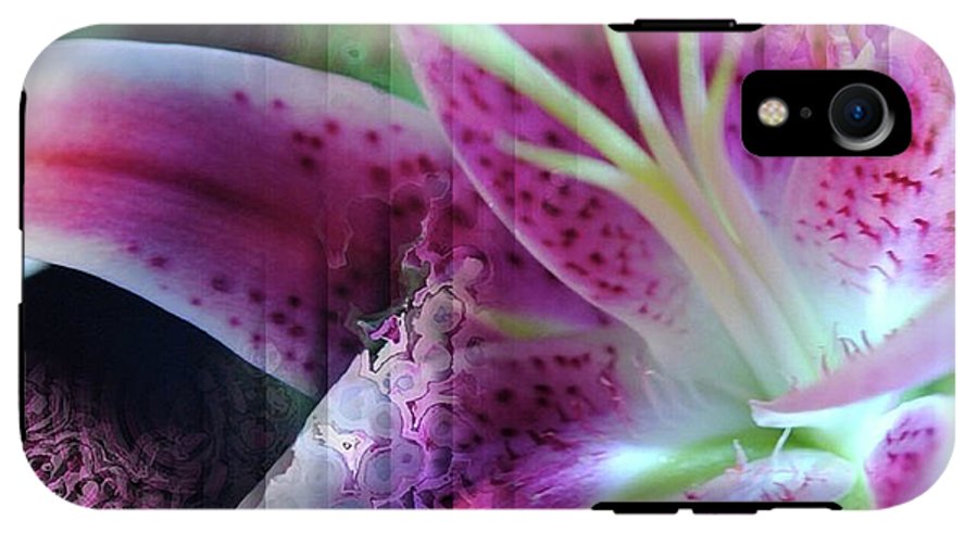 Pink Lily Abstract - Phone Case