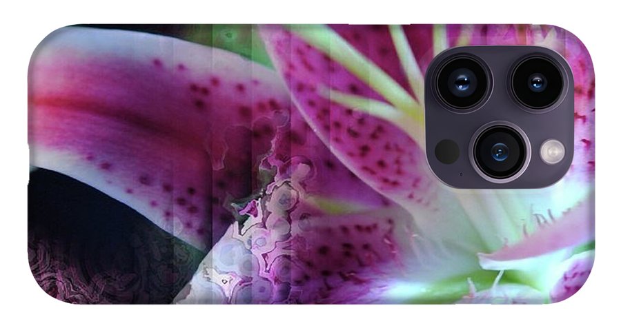 Pink Lily Abstract - Phone Case