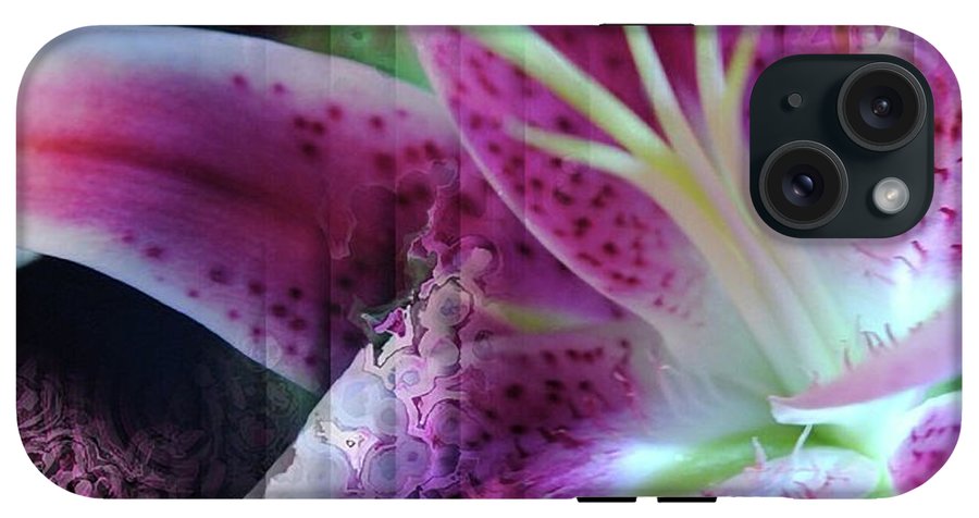 Pink Lily Abstract - Phone Case