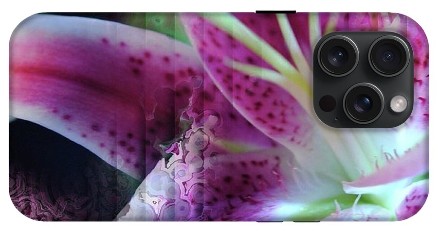 Pink Lily Abstract - Phone Case