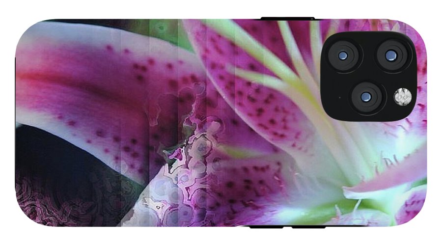 Pink Lily Abstract - Phone Case