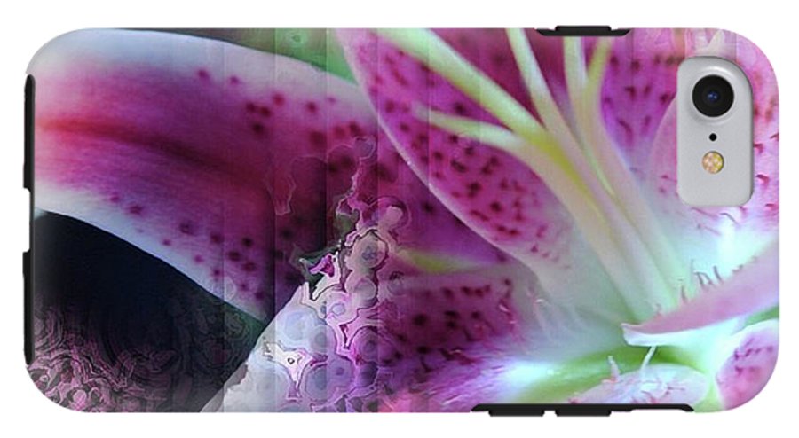Pink Lily Abstract - Phone Case