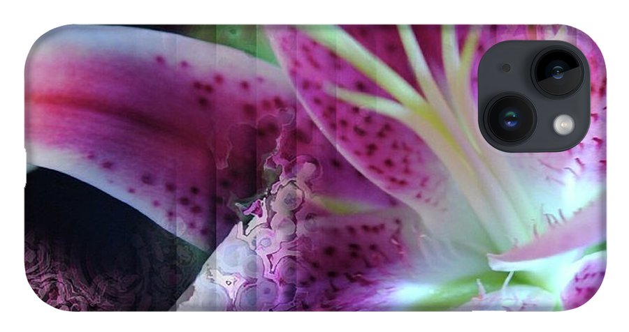 Pink Lily Abstract - Phone Case