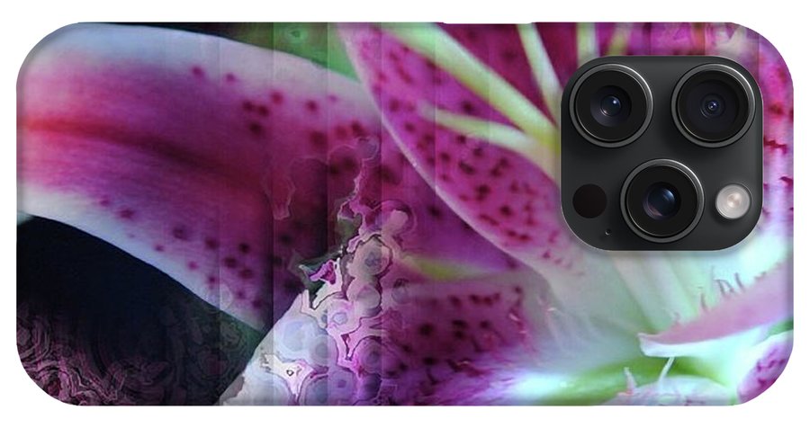 Pink Lily Abstract - Phone Case