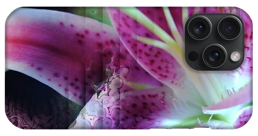 Pink Lily Abstract - Phone Case