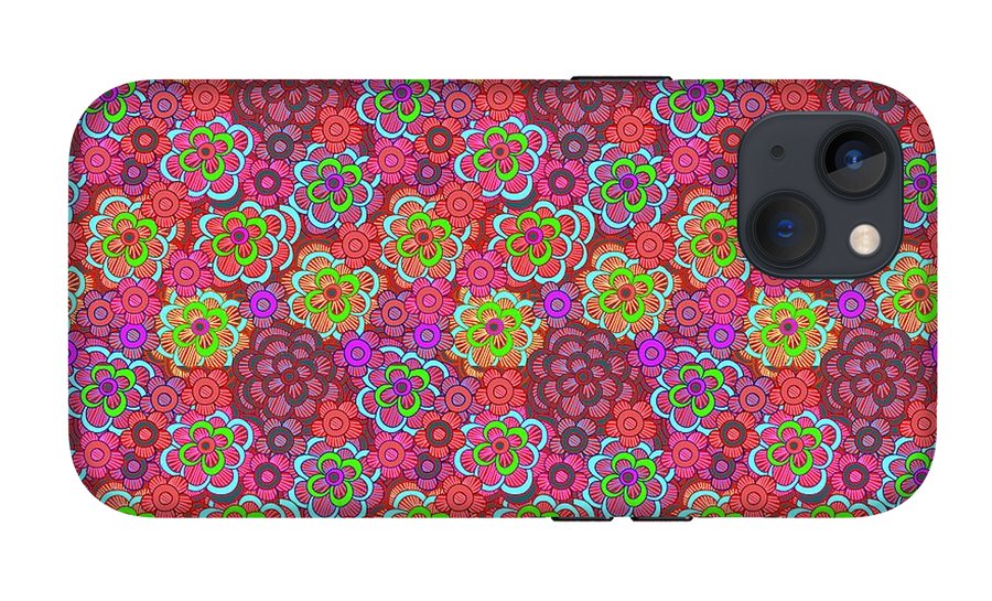 Pink Retro Flowers - Phone Case