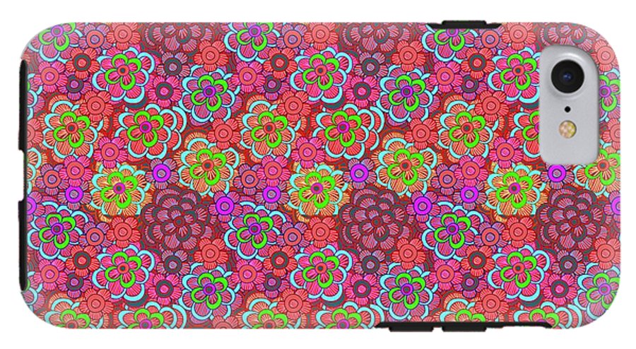 Pink Retro Flowers - Phone Case