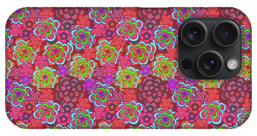 Pink Retro Flowers - Phone Case