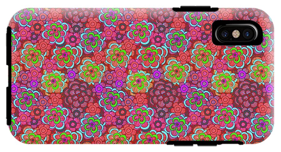 Pink Retro Flowers - Phone Case