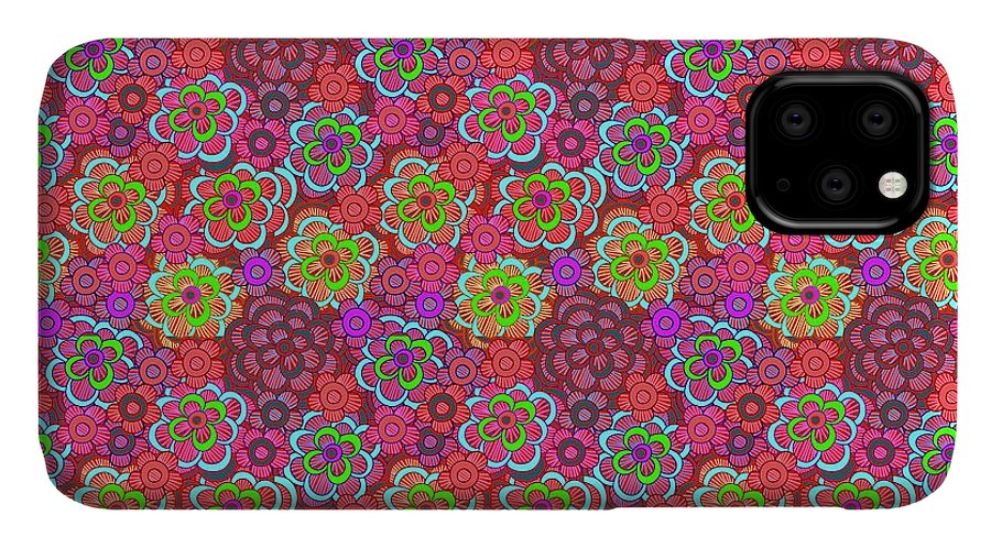 Pink Retro Flowers - Phone Case