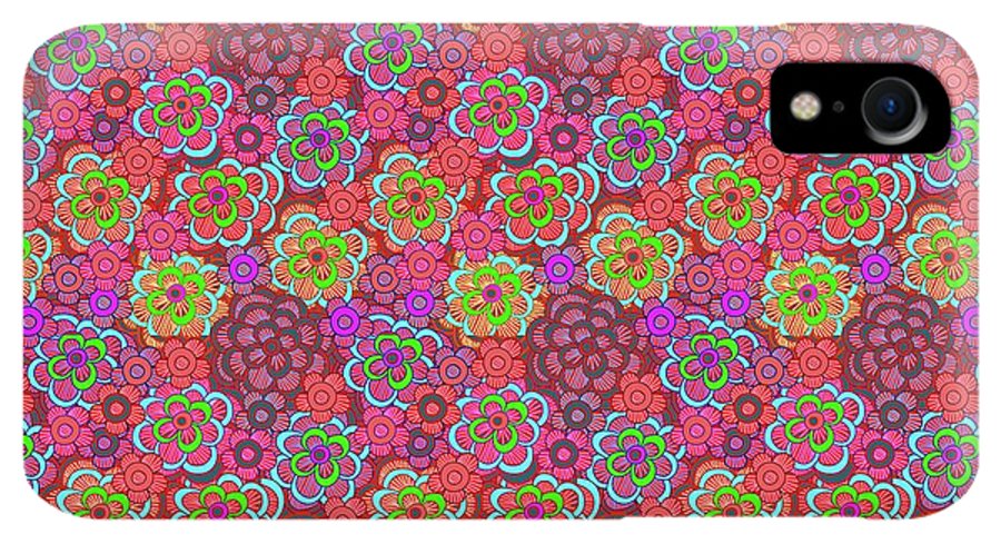 Pink Retro Flowers - Phone Case