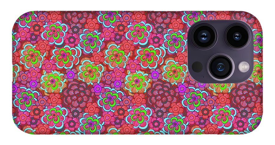 Pink Retro Flowers - Phone Case
