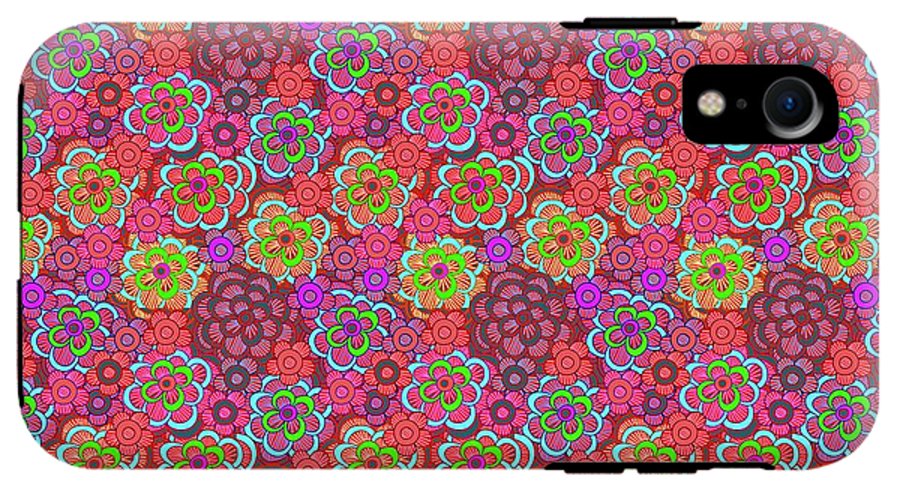 Pink Retro Flowers - Phone Case