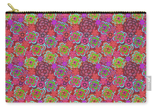 Pink Retro Flowers - Carry-All Pouch