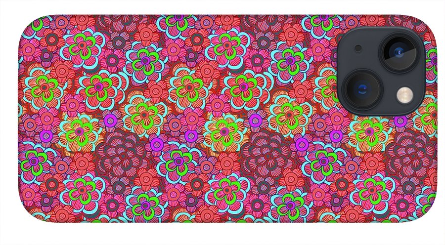 Pink Retro Flowers - Phone Case