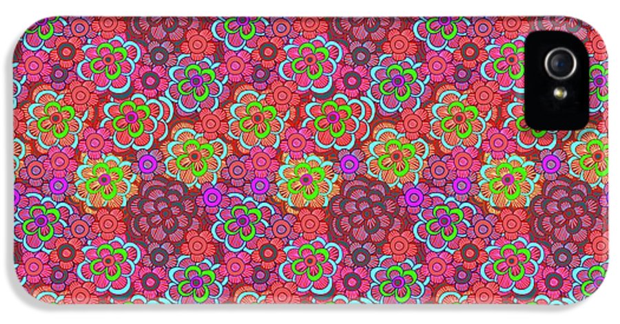Pink Retro Flowers - Phone Case
