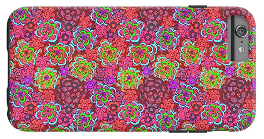 Pink Retro Flowers - Phone Case