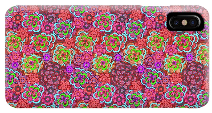 Pink Retro Flowers - Phone Case