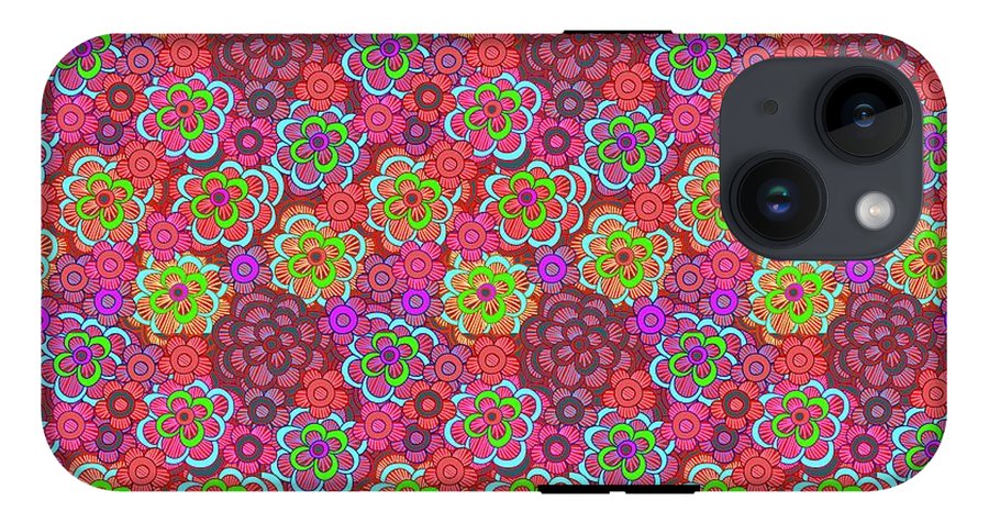 Pink Retro Flowers - Phone Case