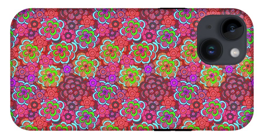 Pink Retro Flowers - Phone Case