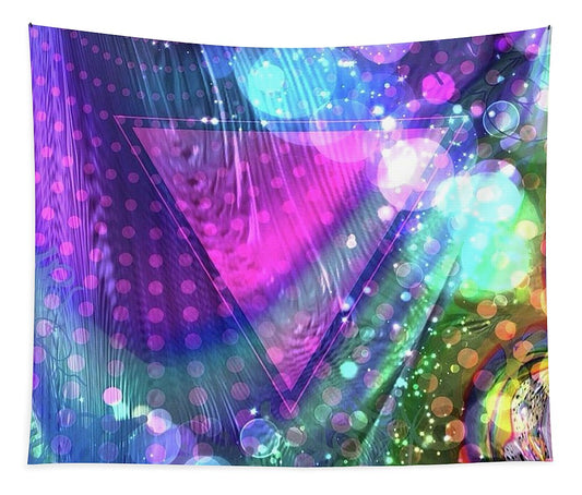 Pink Triangle Fractal - Tapestry