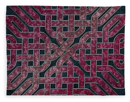 Pink Velvet Celtic Knot Square - Blanket